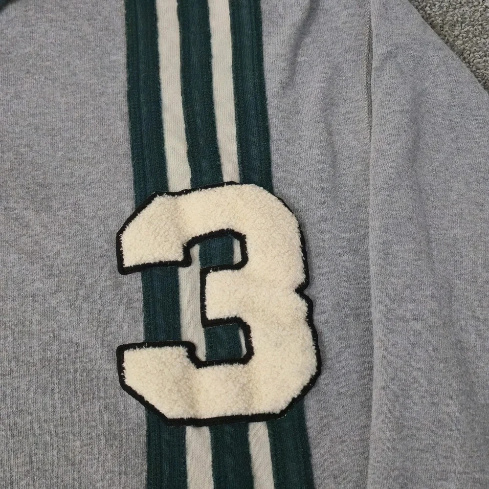 VTG 90s Adidas Long-Sleeve Rugby Polo Shirt #3 Men's XL Green Striped Soccer